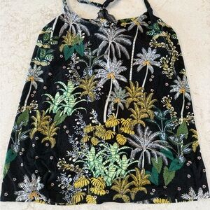 Soma Tropical Palm Print Halter Top